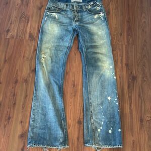 Juicy Couture vintage distressed men's jeans low rise 32 bleach